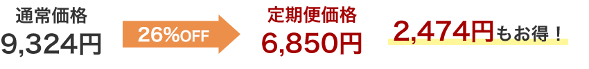 26%OFF 定期便価格6,850円