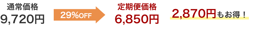 29%OFF 定期便価格6,850円