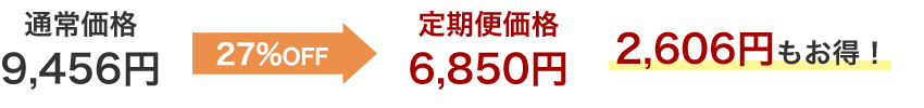 27%OFF 定期便価格6,850円