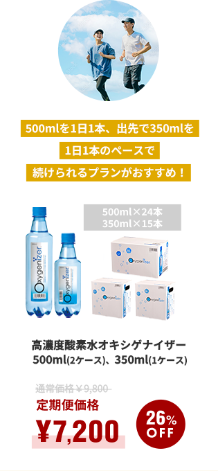 500mlを1日1本、出先で350mlを1日1本のペースで続けられるプランがおすすめ！